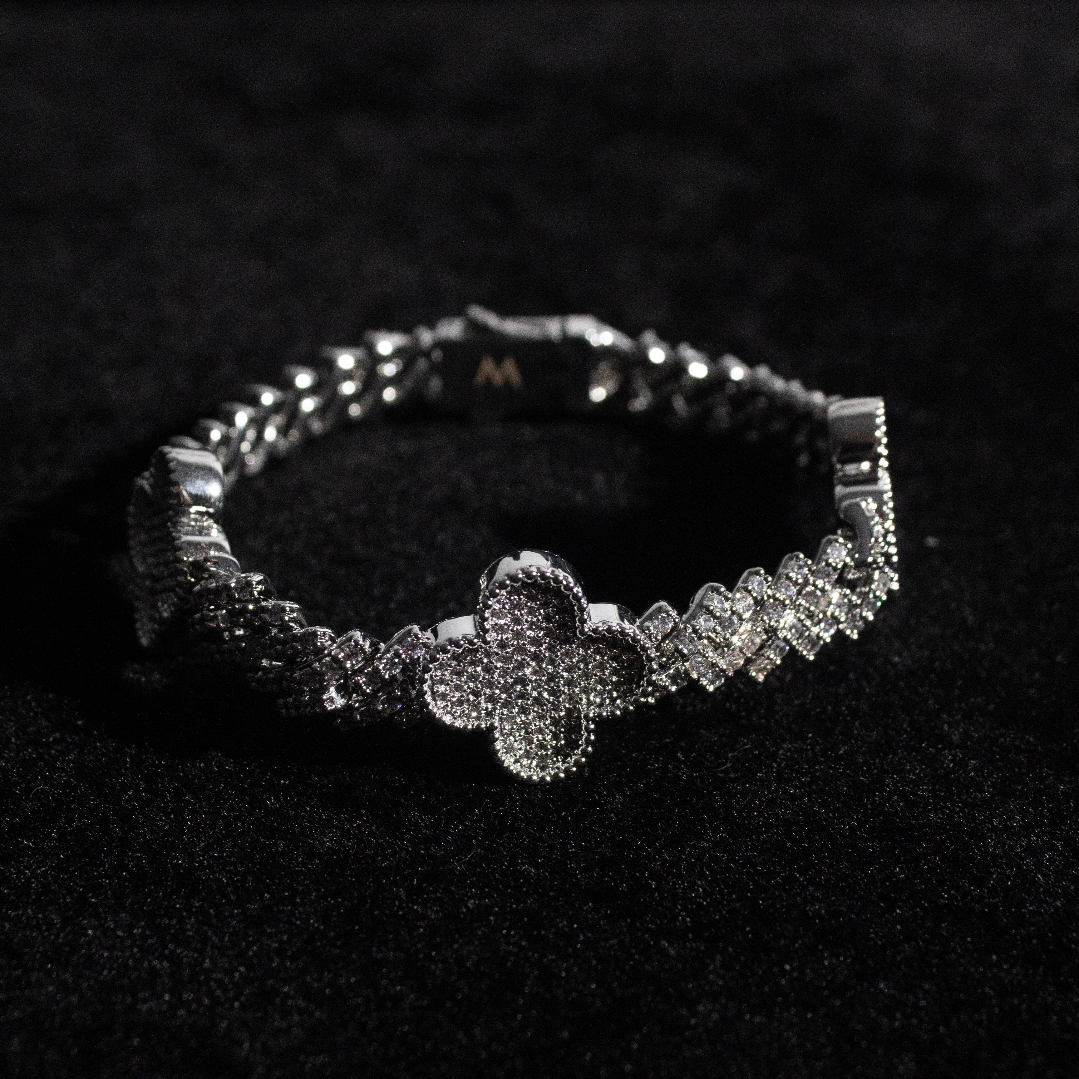 Clover Iced Out Bracelet
