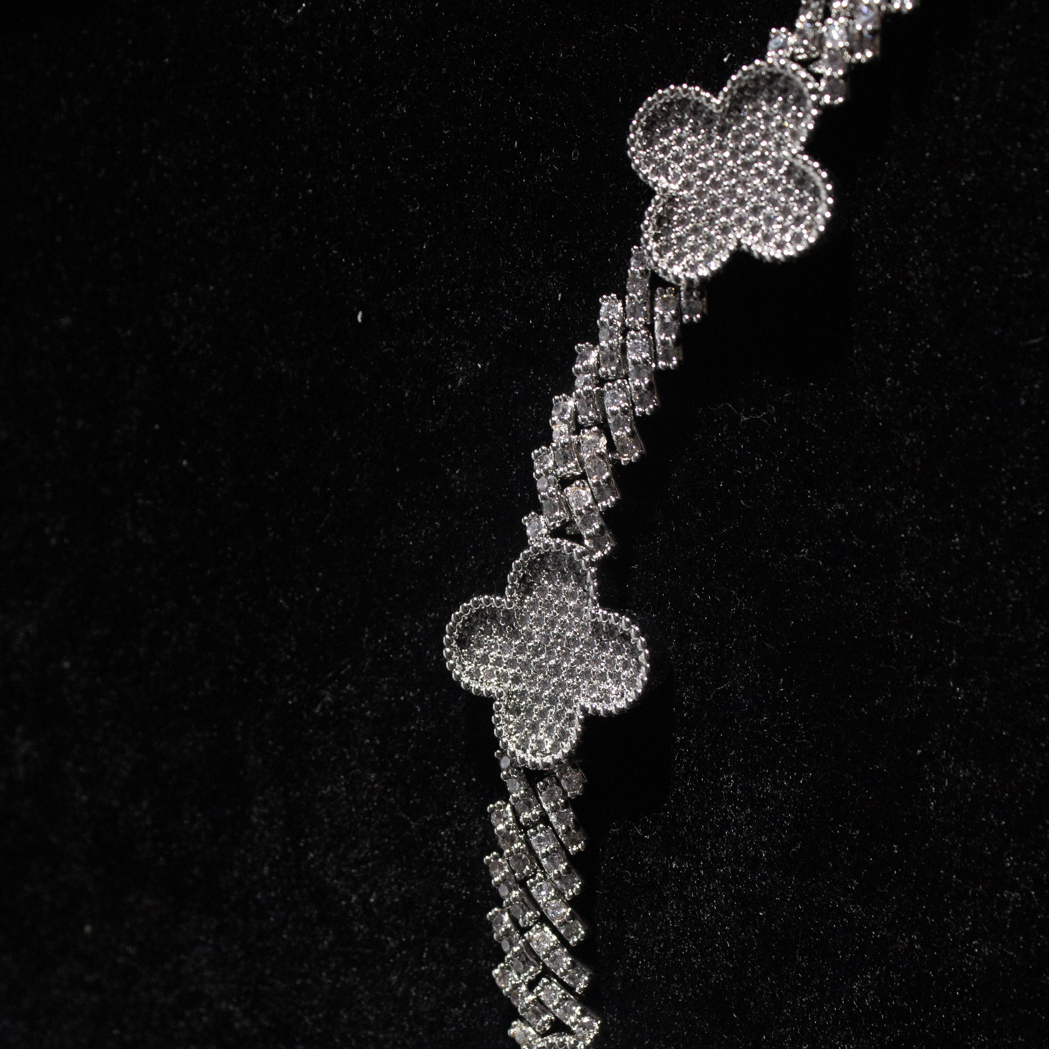 Clover Iced Out Bracelet