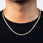 3mm Tennis Chain - Gold