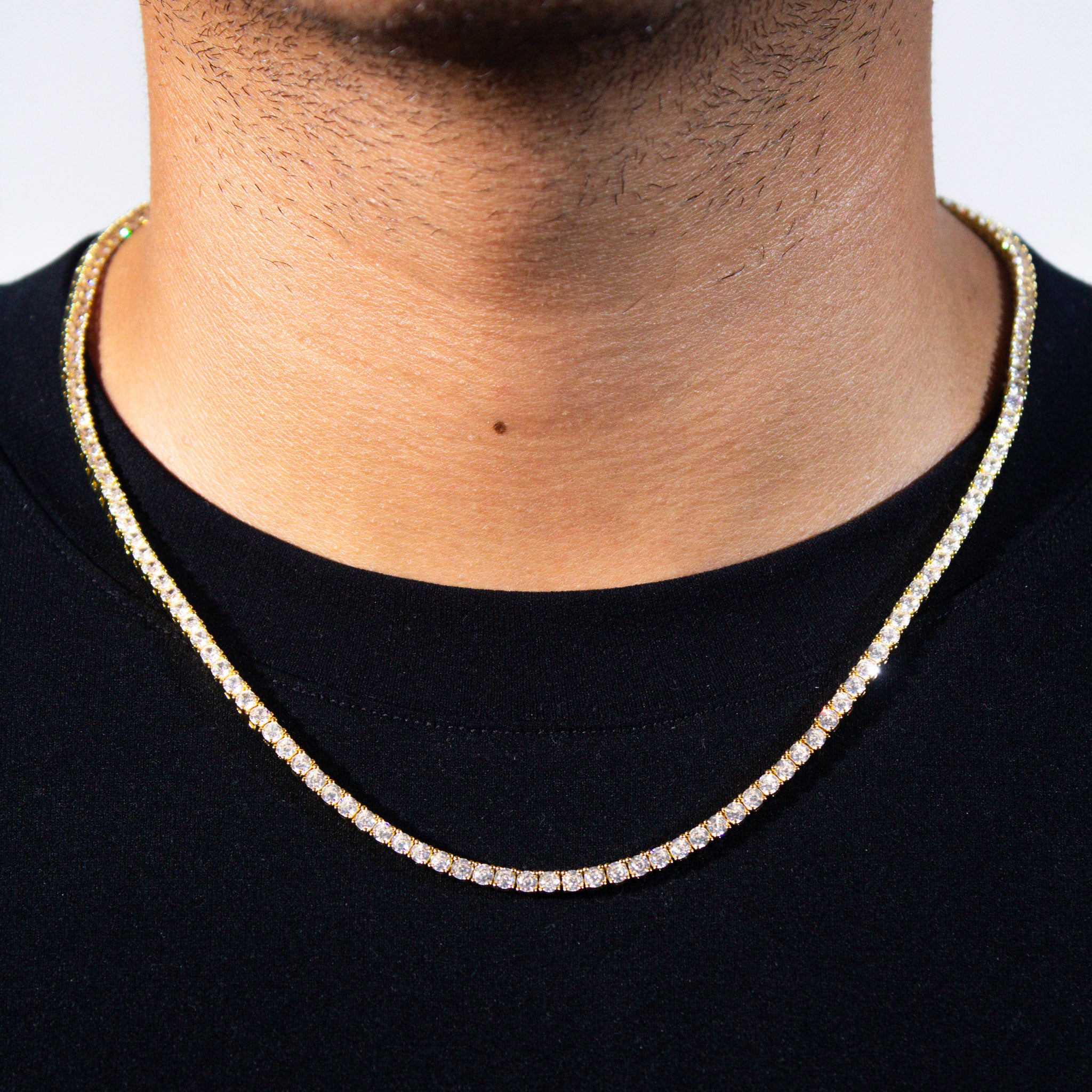3mm Tennis Chain - Gold