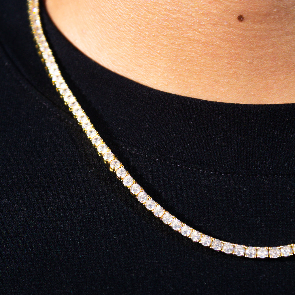 3mm Tennis Chain - Gold