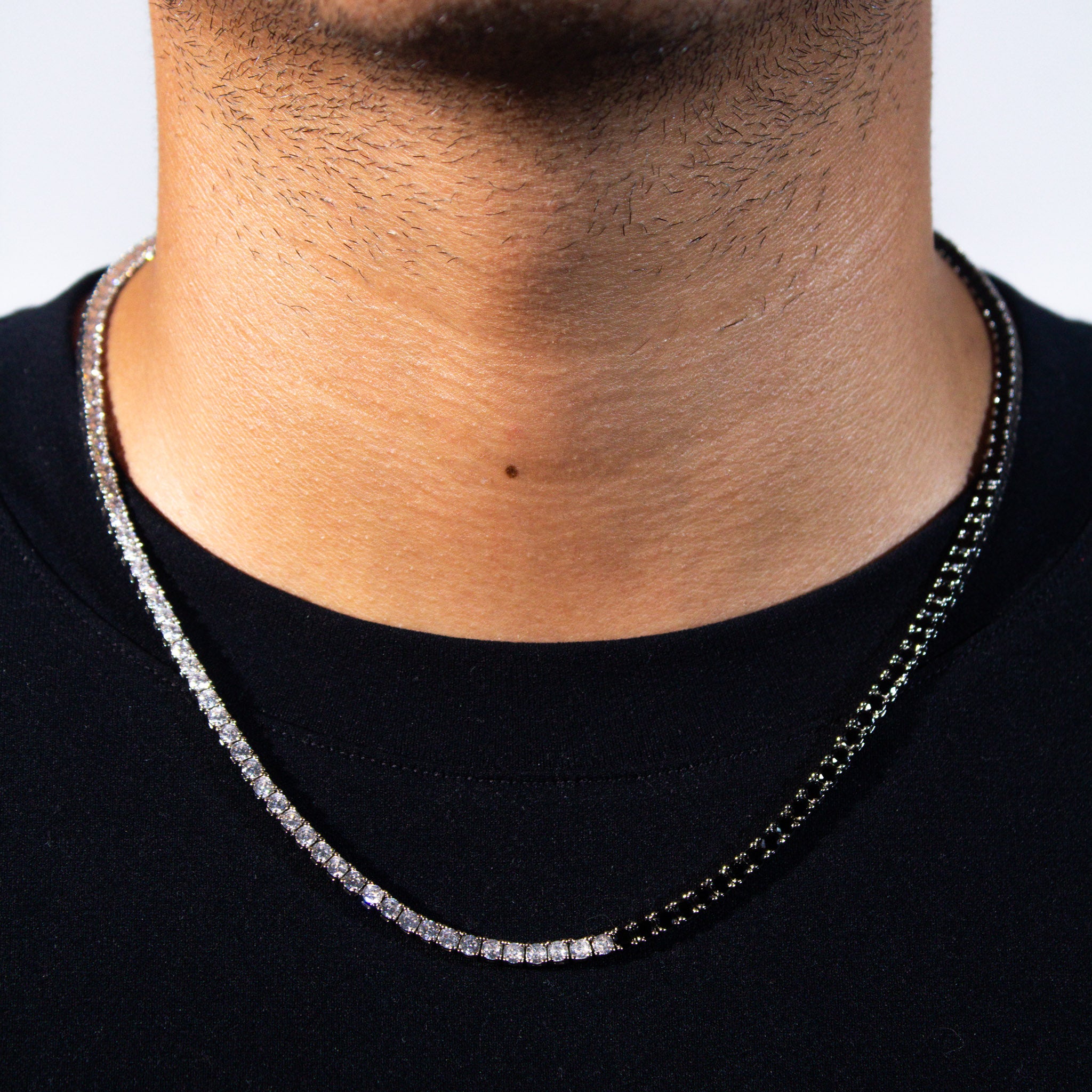 Black and White Tennis Chain