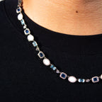 Blue and Opal Gemstone Chain