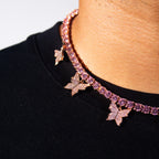 Butterfly Tennis Pink Chain