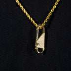 Iced Pin Pendant - Gold