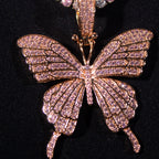 Pink Butterfly Pendant - Rose Gold