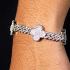 Clover Iced Out Bracelet