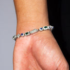 Blue and Green Starlight Gemstone Bracelet