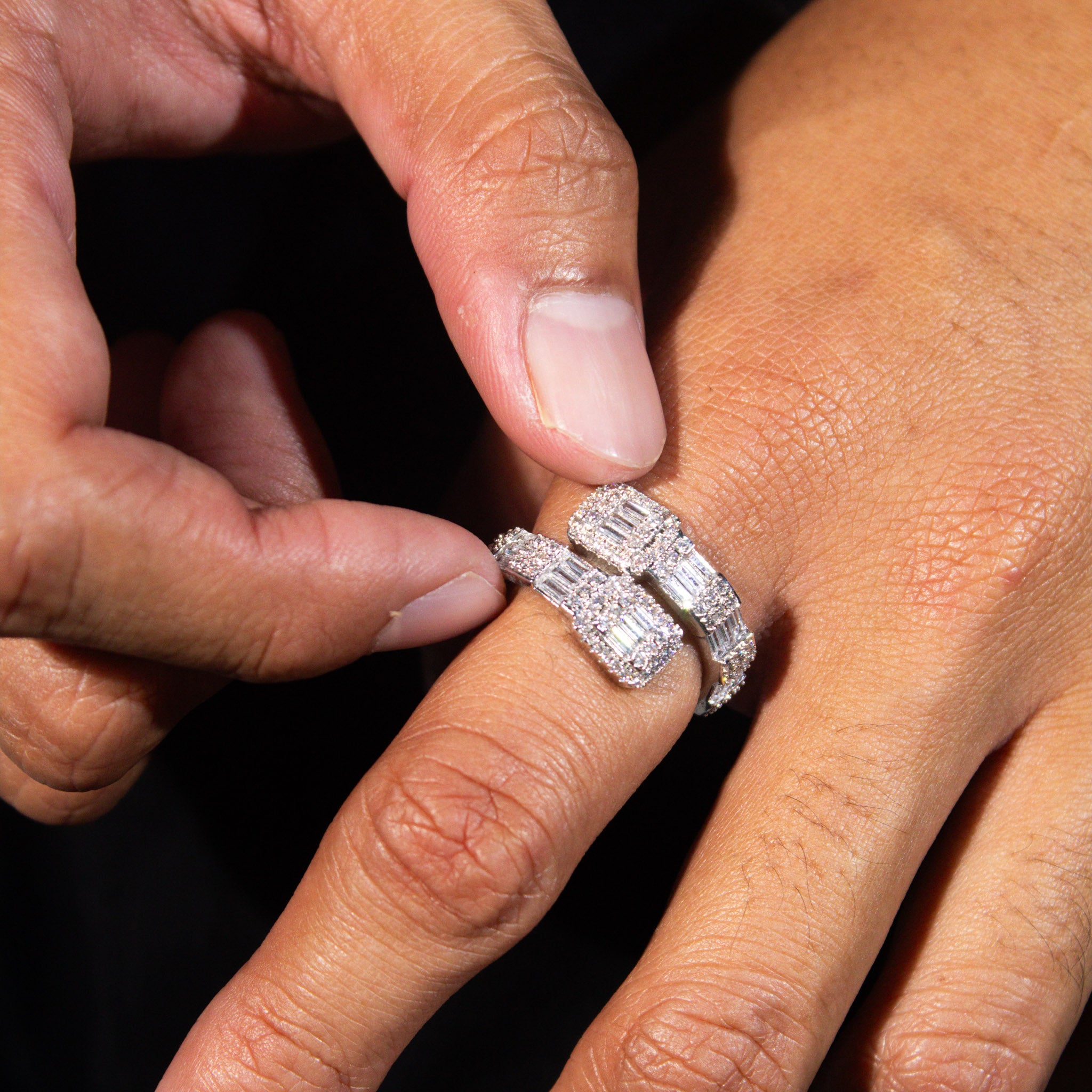 Clustered Baguette Ring