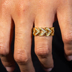 Arrow Iced Out Ring - Gold