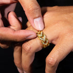 Arrow Iced Out Ring - Gold