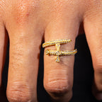 Sword Ring Iced Out - Gold