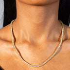 3mm Tennis Chain - Gold