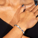 Blue and Opal Gemstone Bracelet