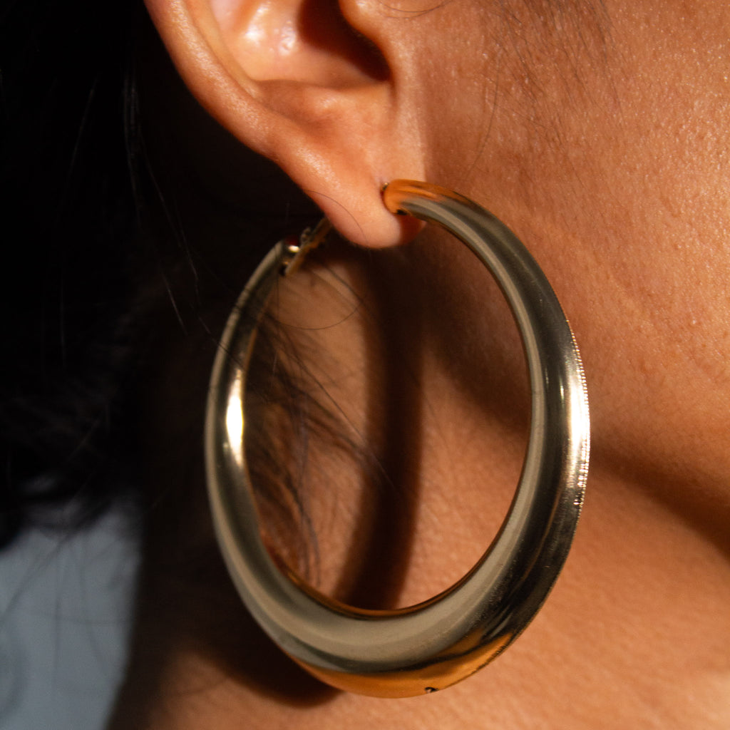Boujee Hoop Earrings - Rose Gold