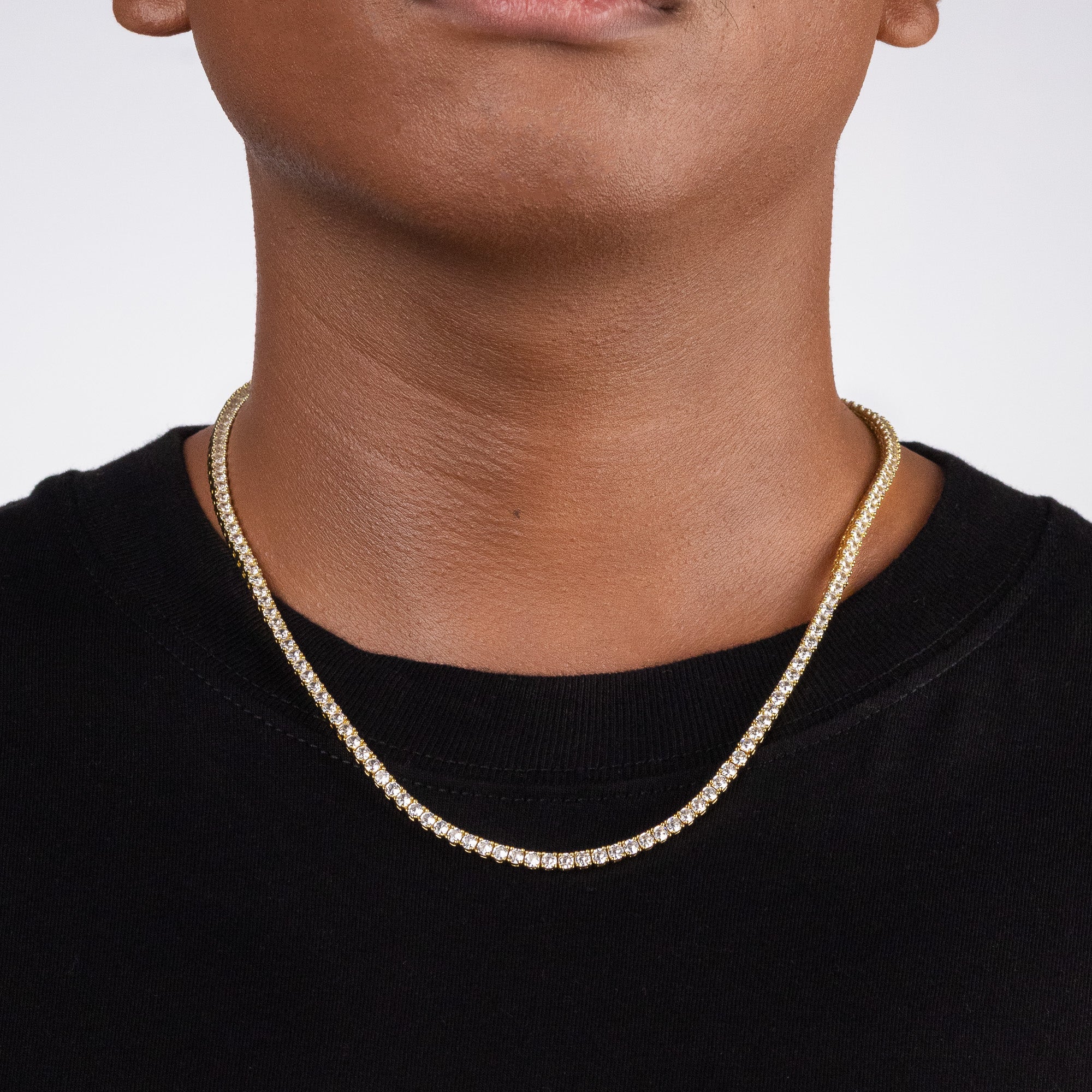 3mm Tennis Chain - Gold