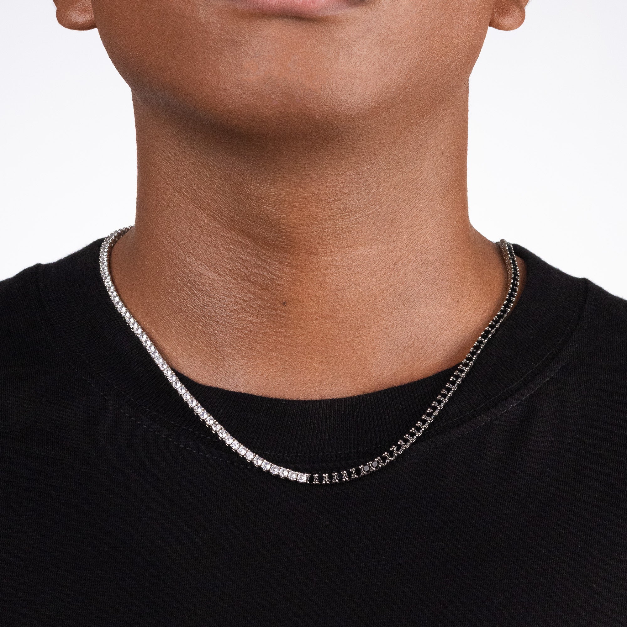 Black and White Tennis Chain