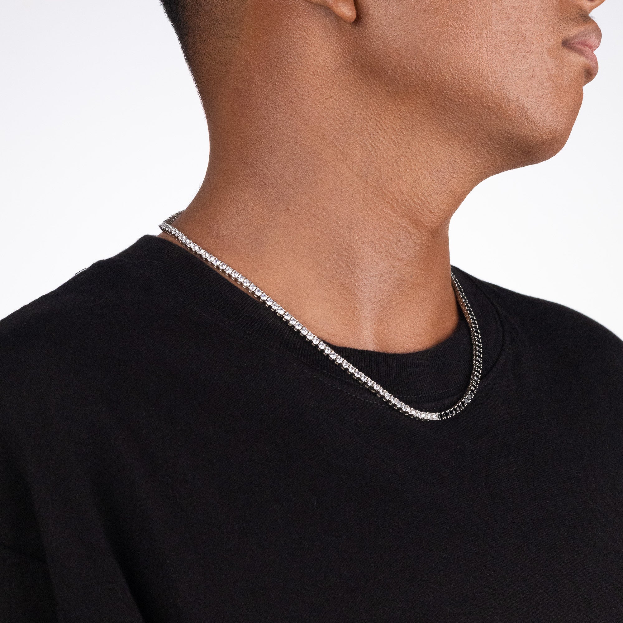 Black and White Tennis Chain