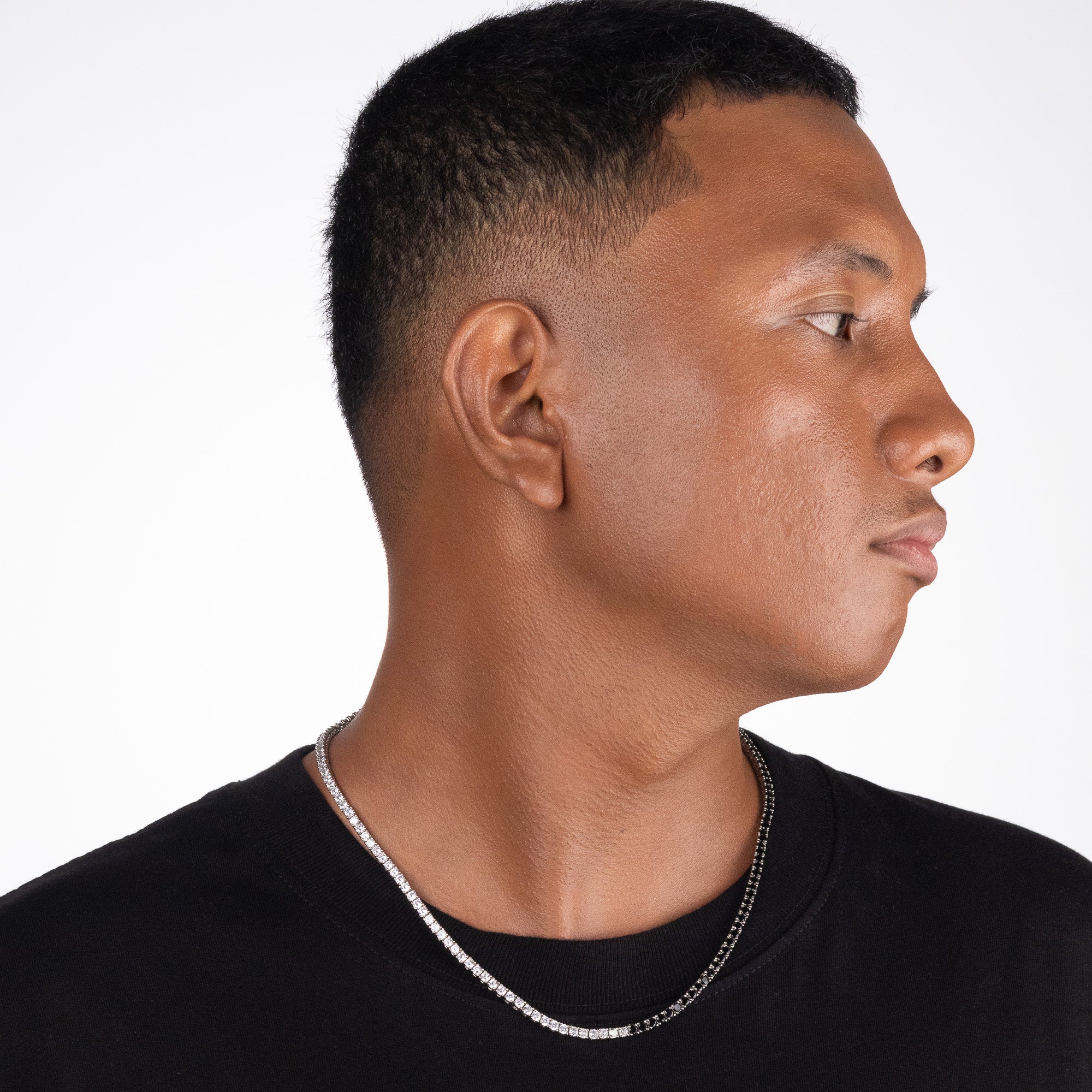 Black and White Tennis Chain