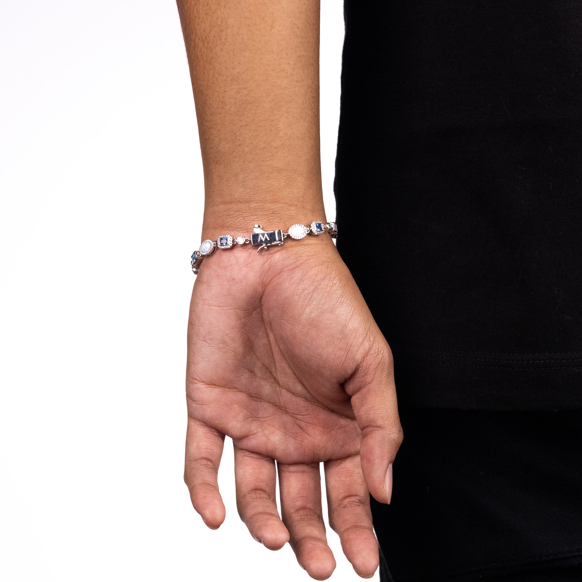 Blue and Opal Gemstone Bracelet