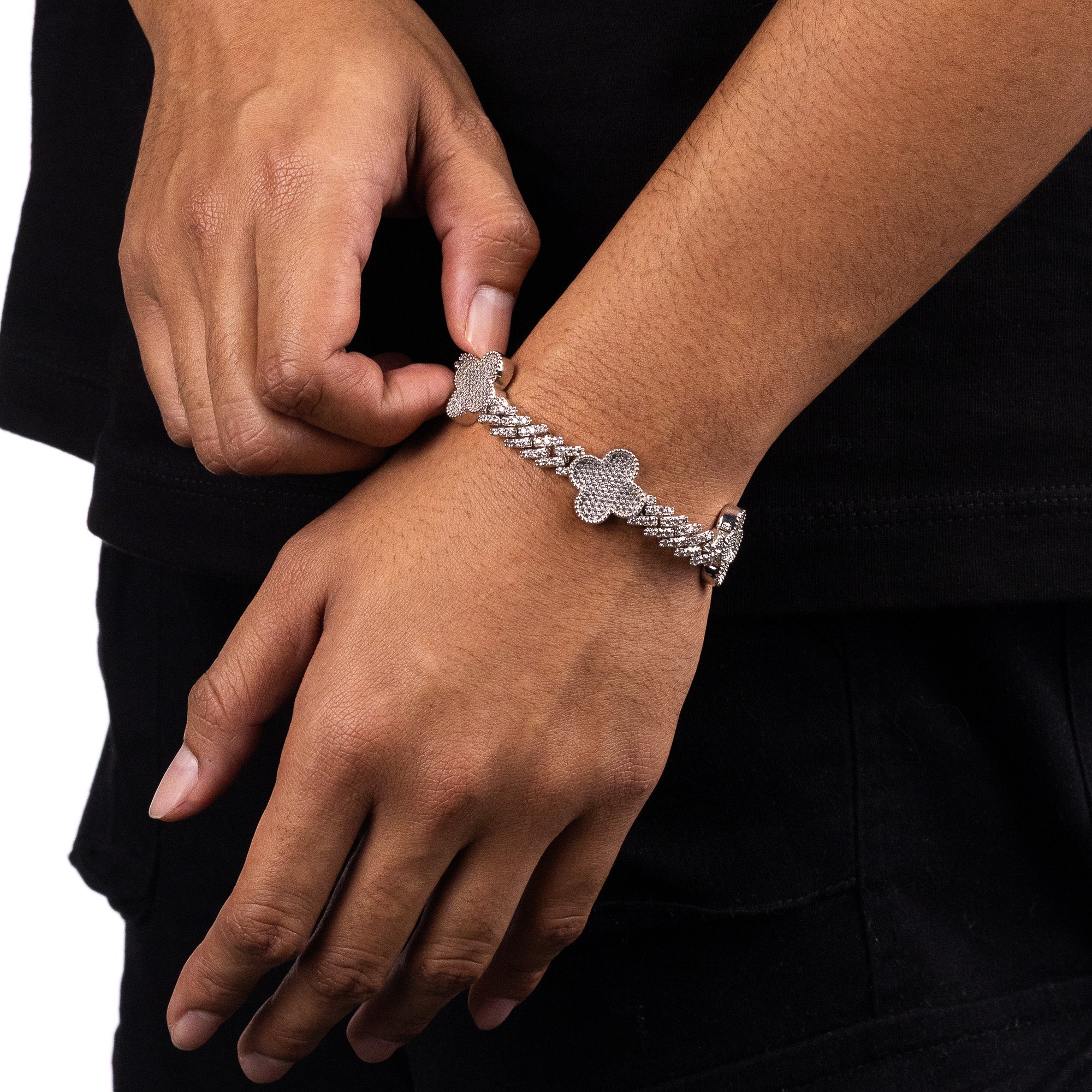 Clover Iced Out Bracelet