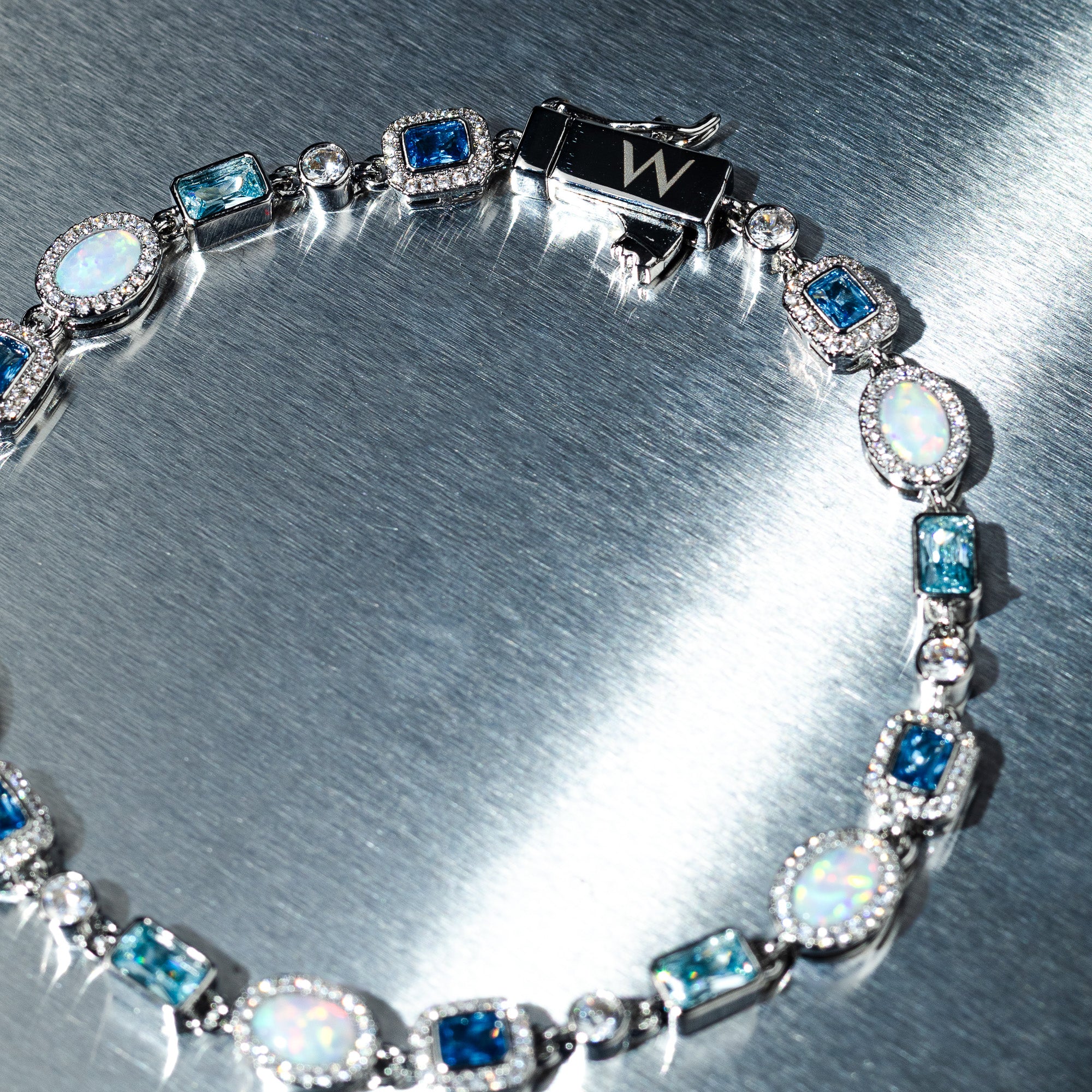 Blue and Opal Gemstone Bracelet