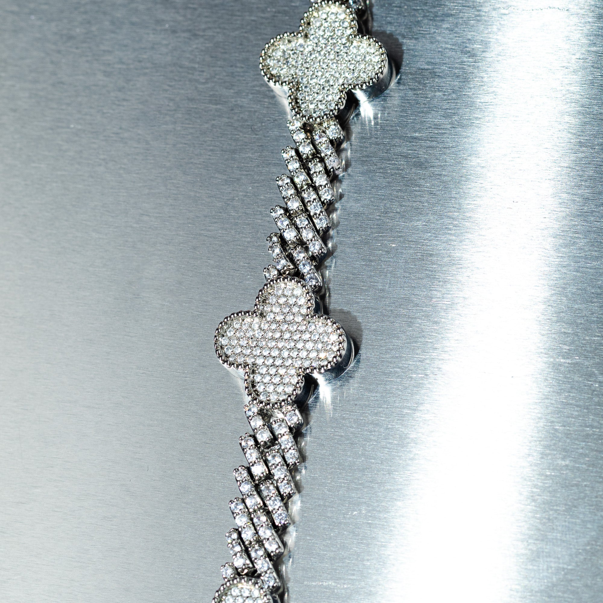 Clover Iced Out Bracelet
