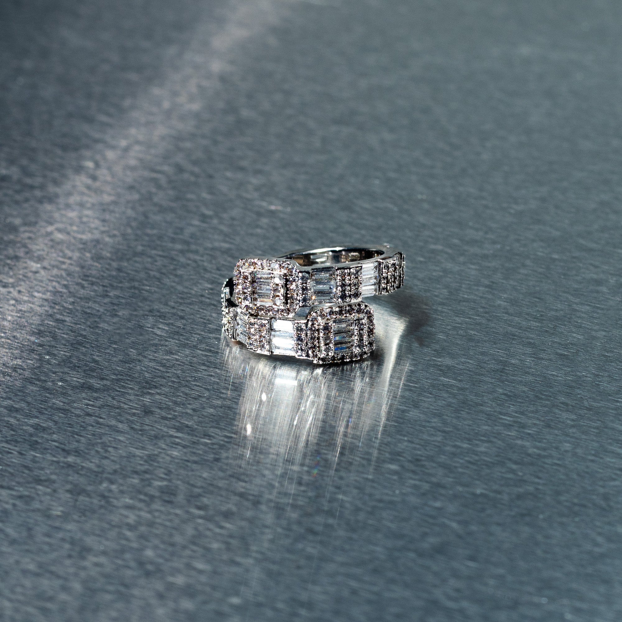 Clustered Baguette Ring