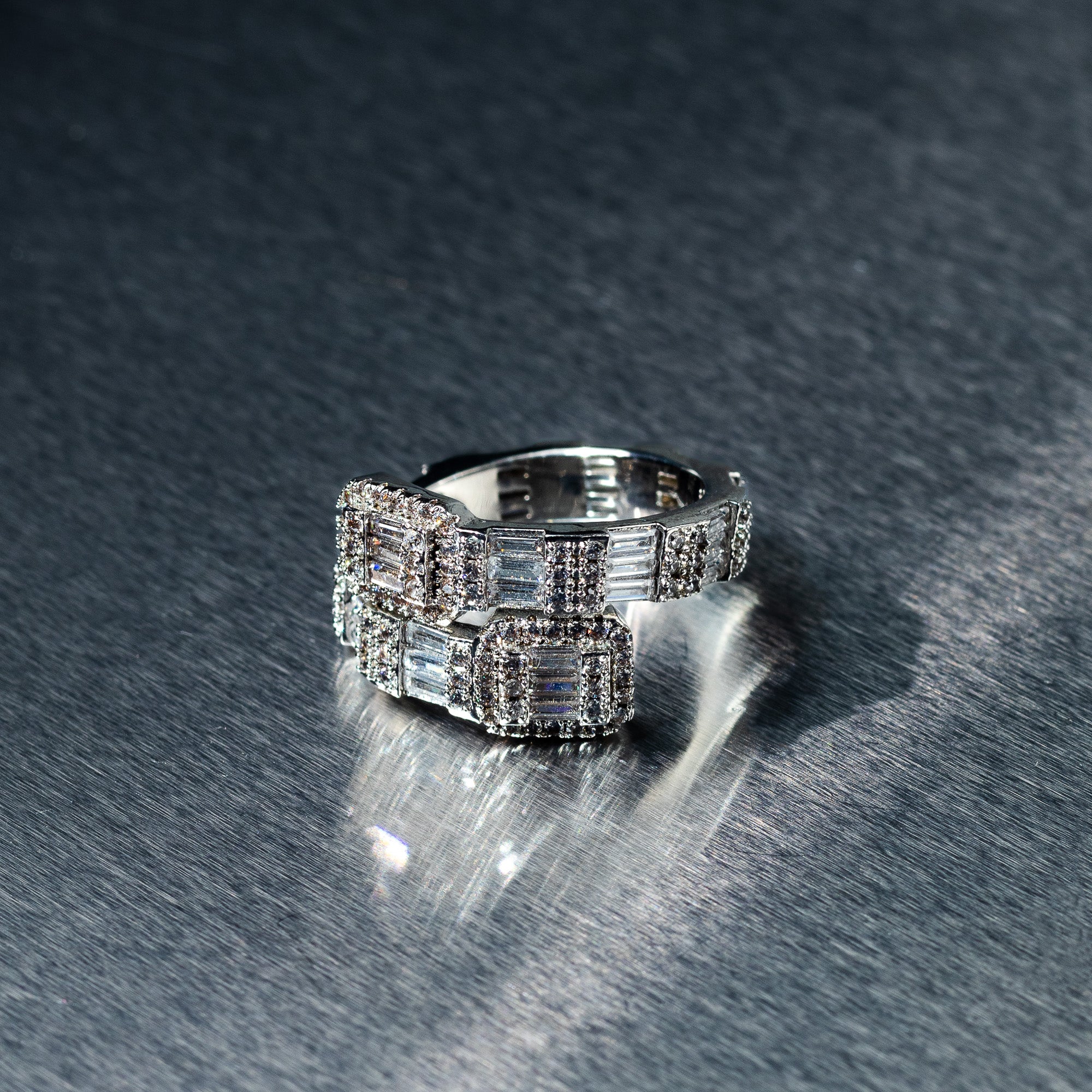 Clustered Baguette Ring