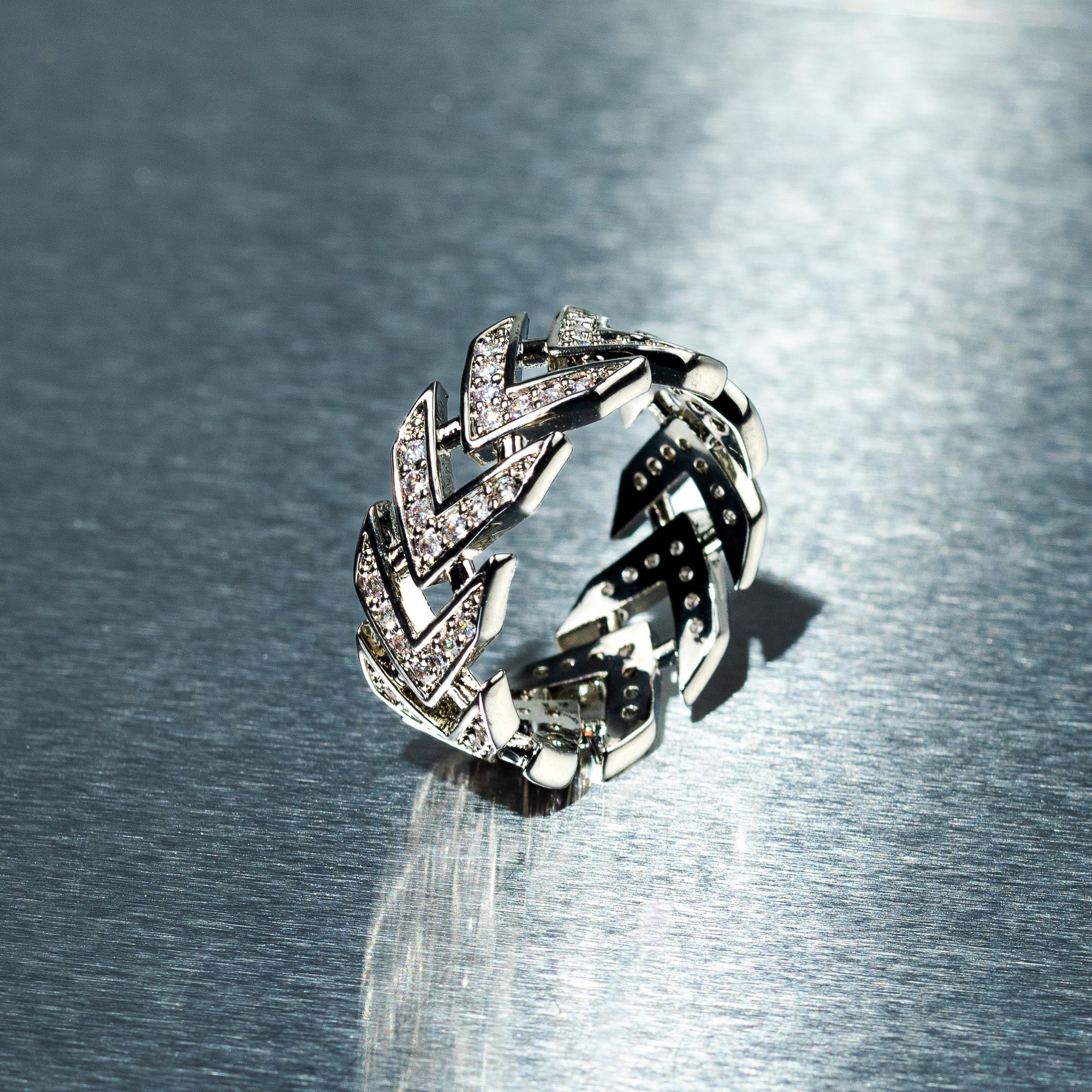 Arrow Iced Out Ring