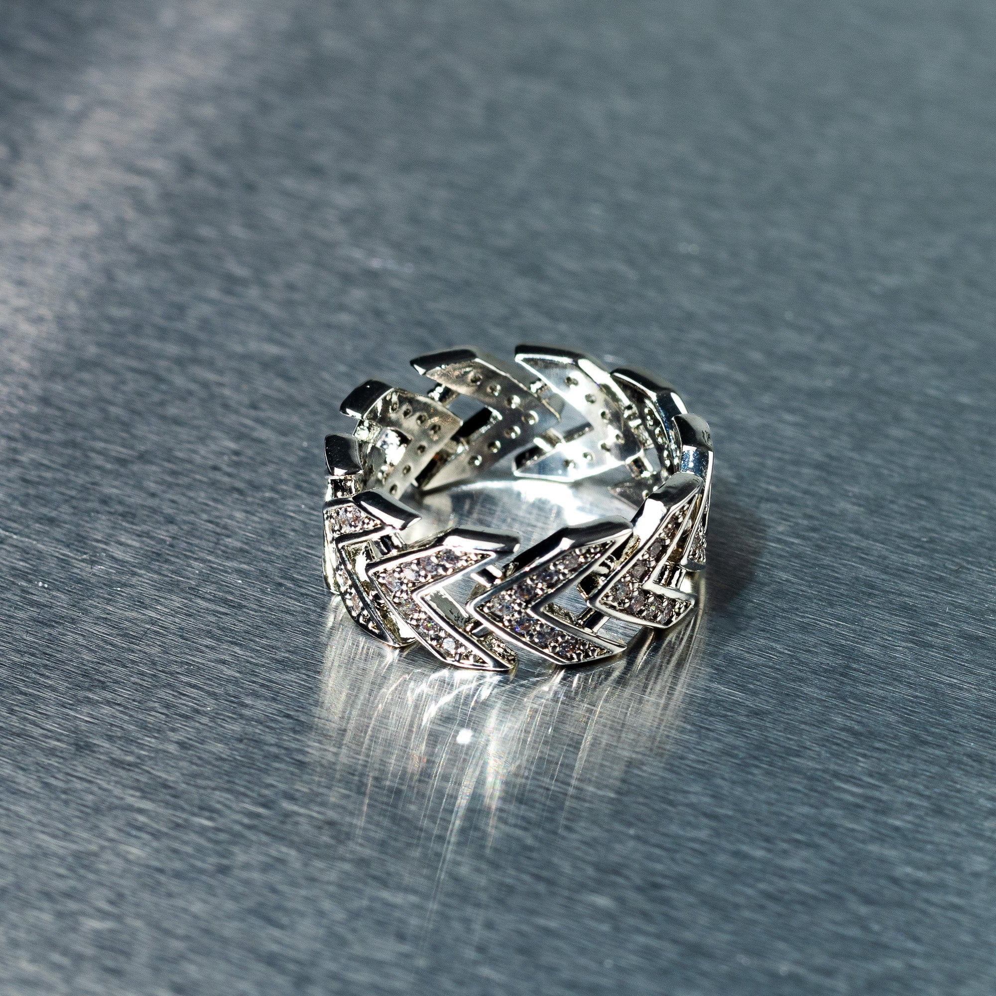 Arrow Iced Out Ring