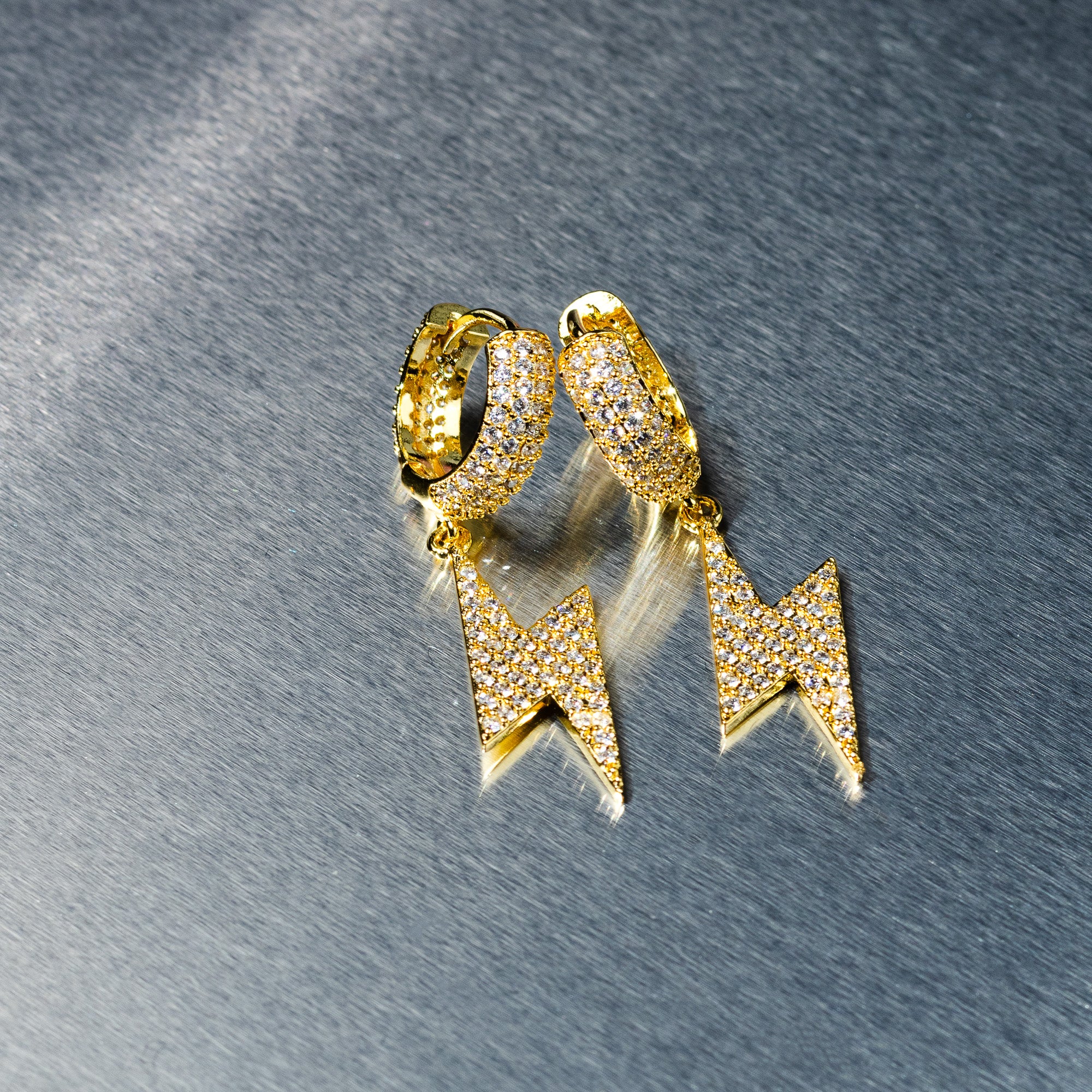 Lightning Earrings - Gold