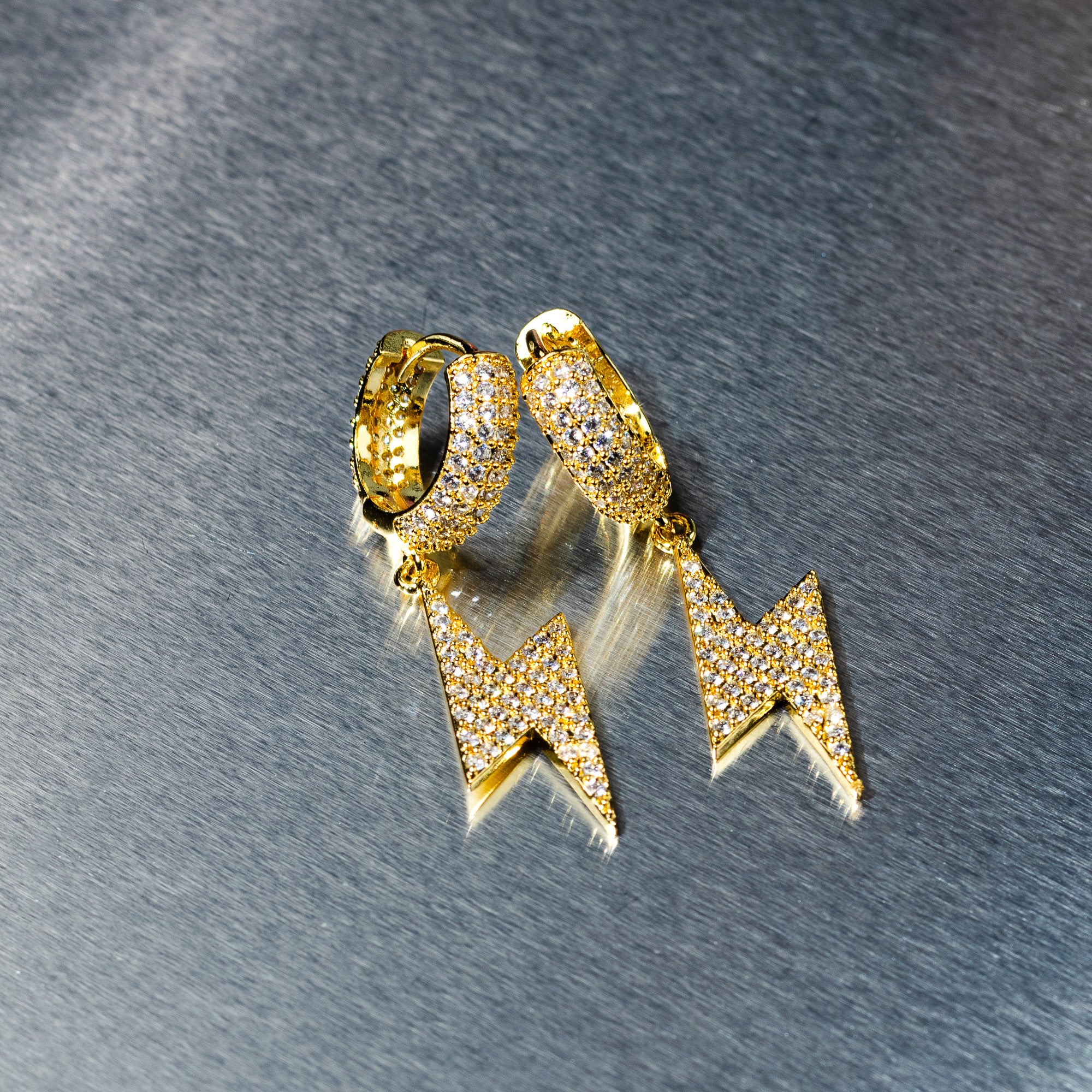 Lightning Earrings - Gold
