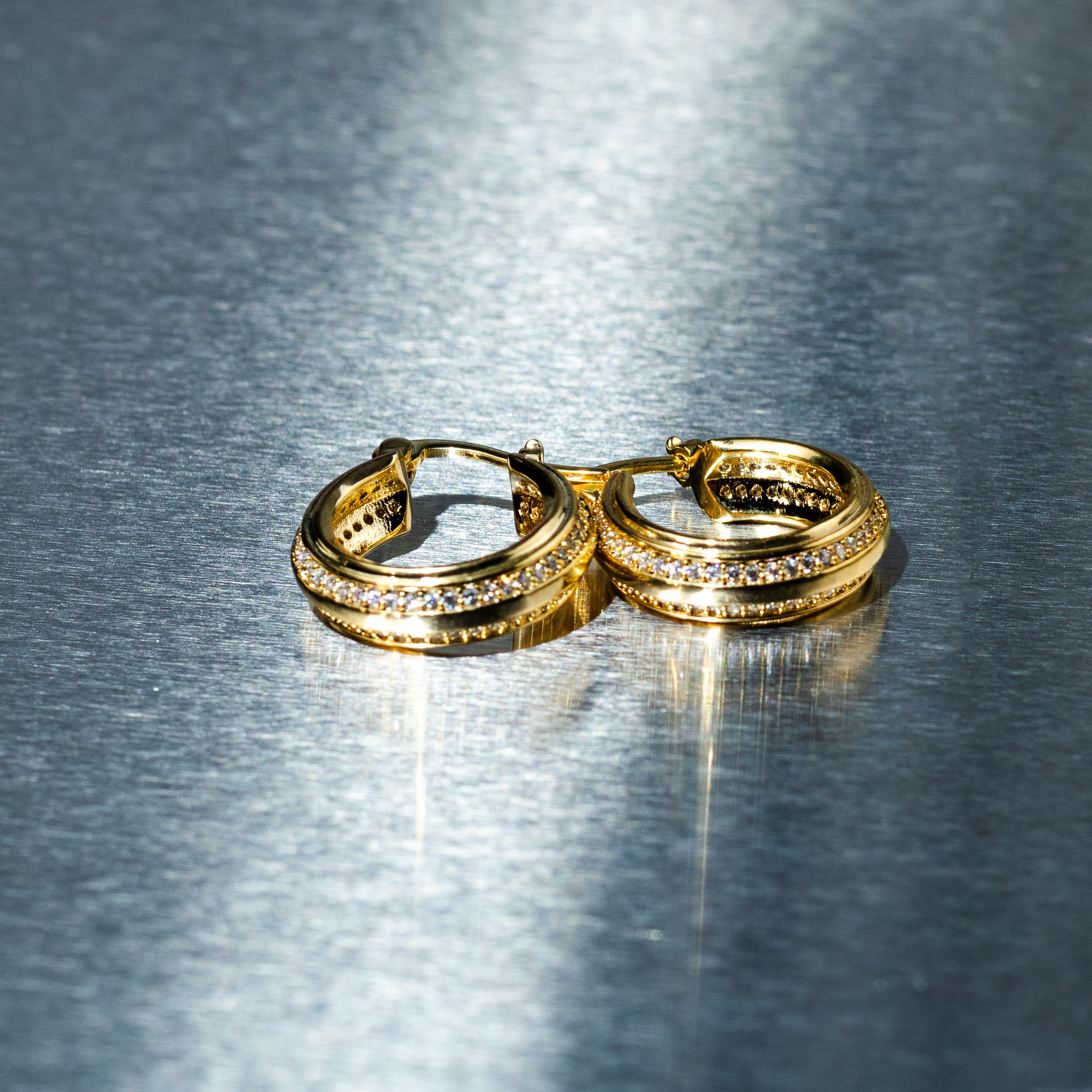 Stud Earrings - Gold