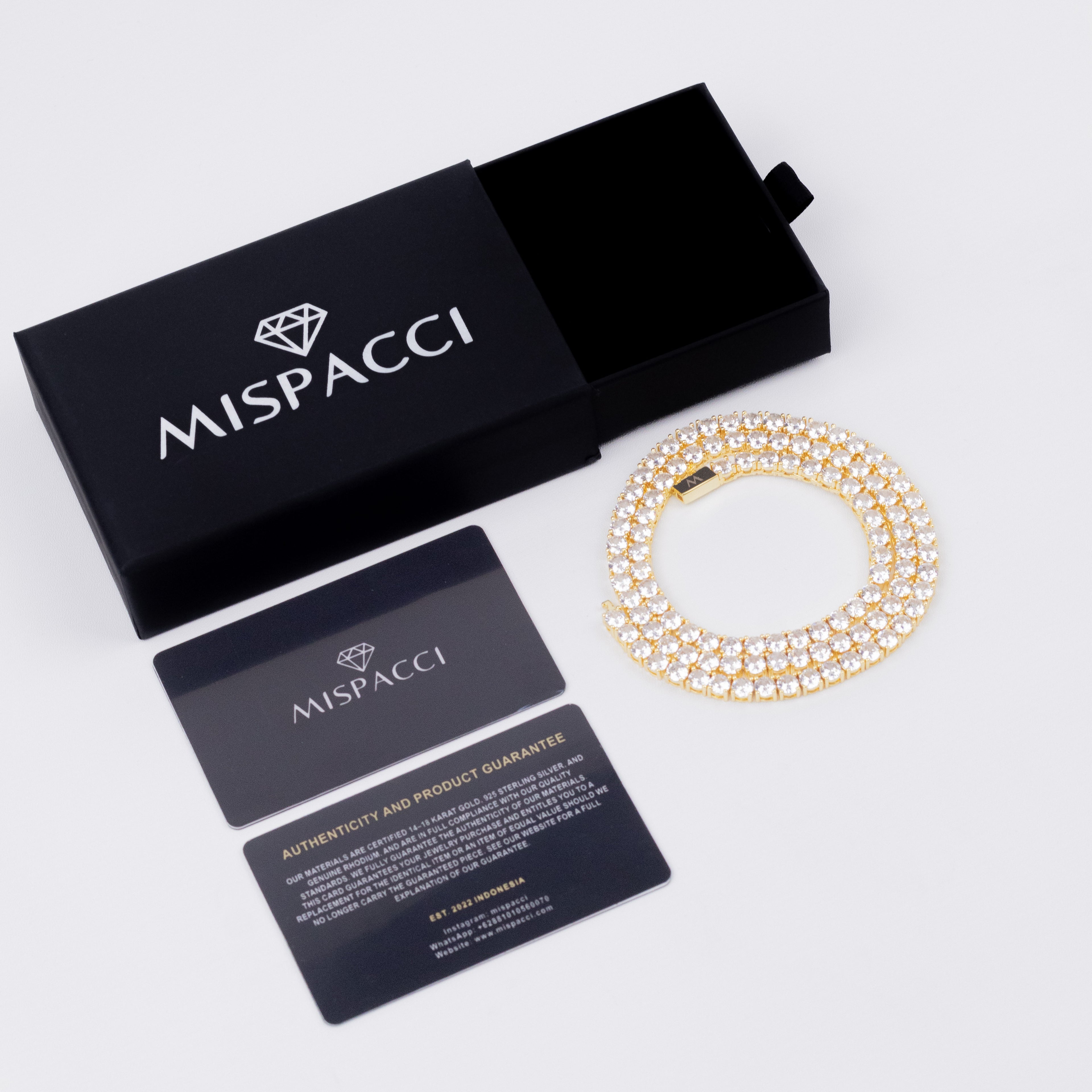 5mm Tennis Chain - Gold