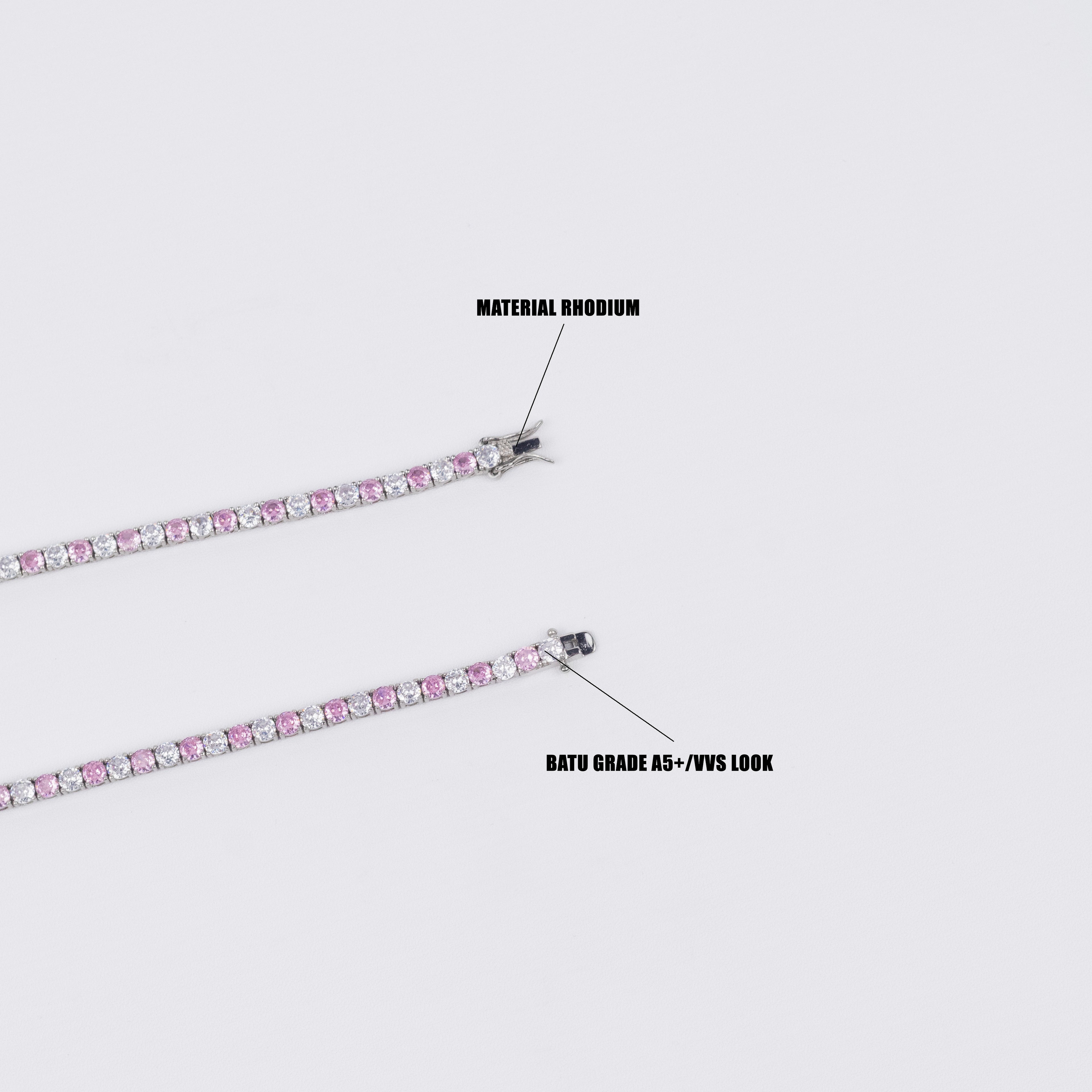 Pink Pop Tennis Chain