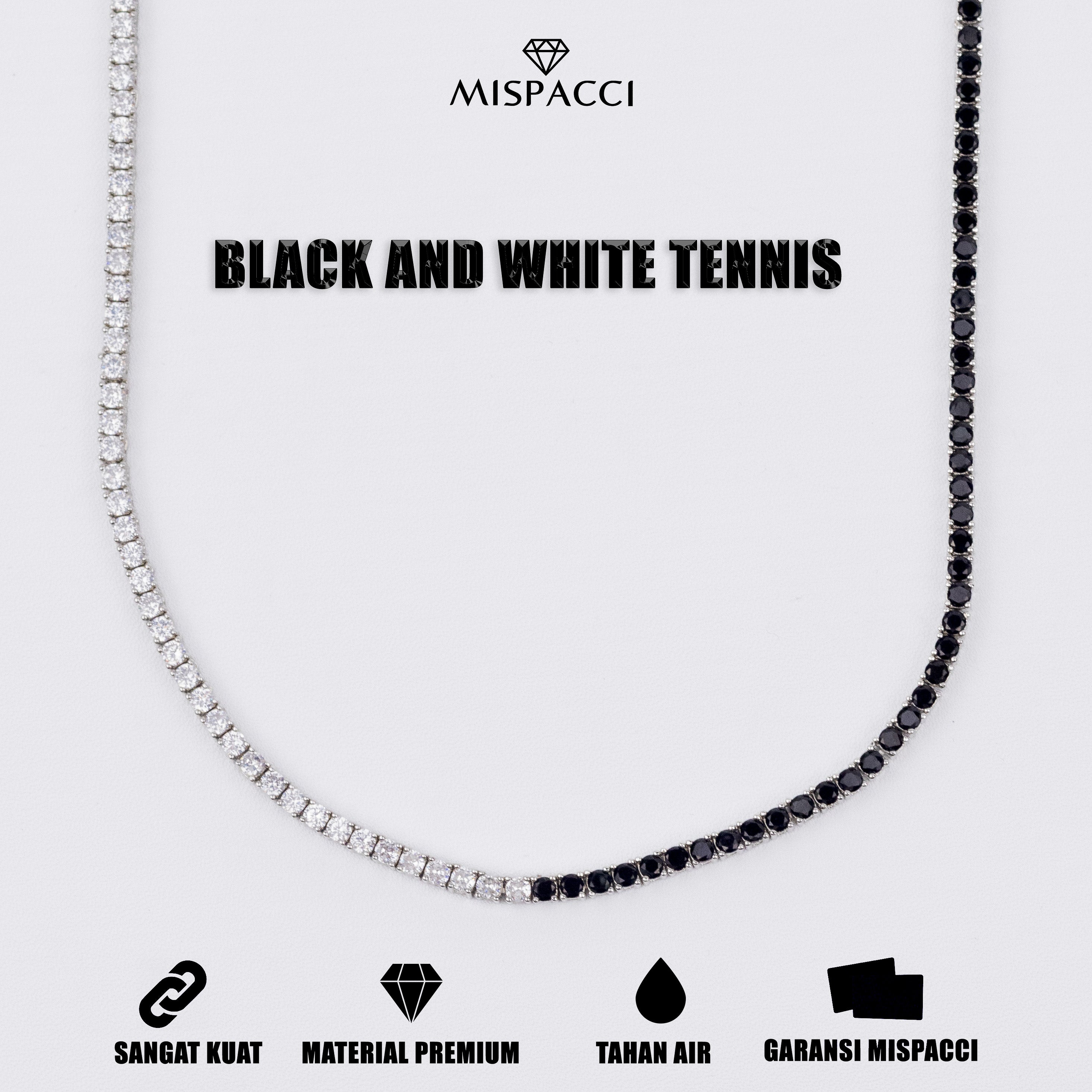 Black and White Tennis Chain