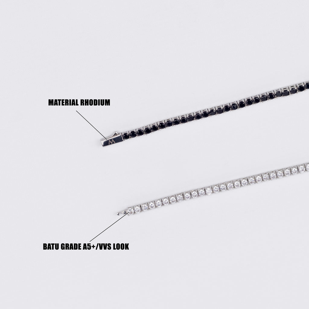 Black and White Tennis Chain
