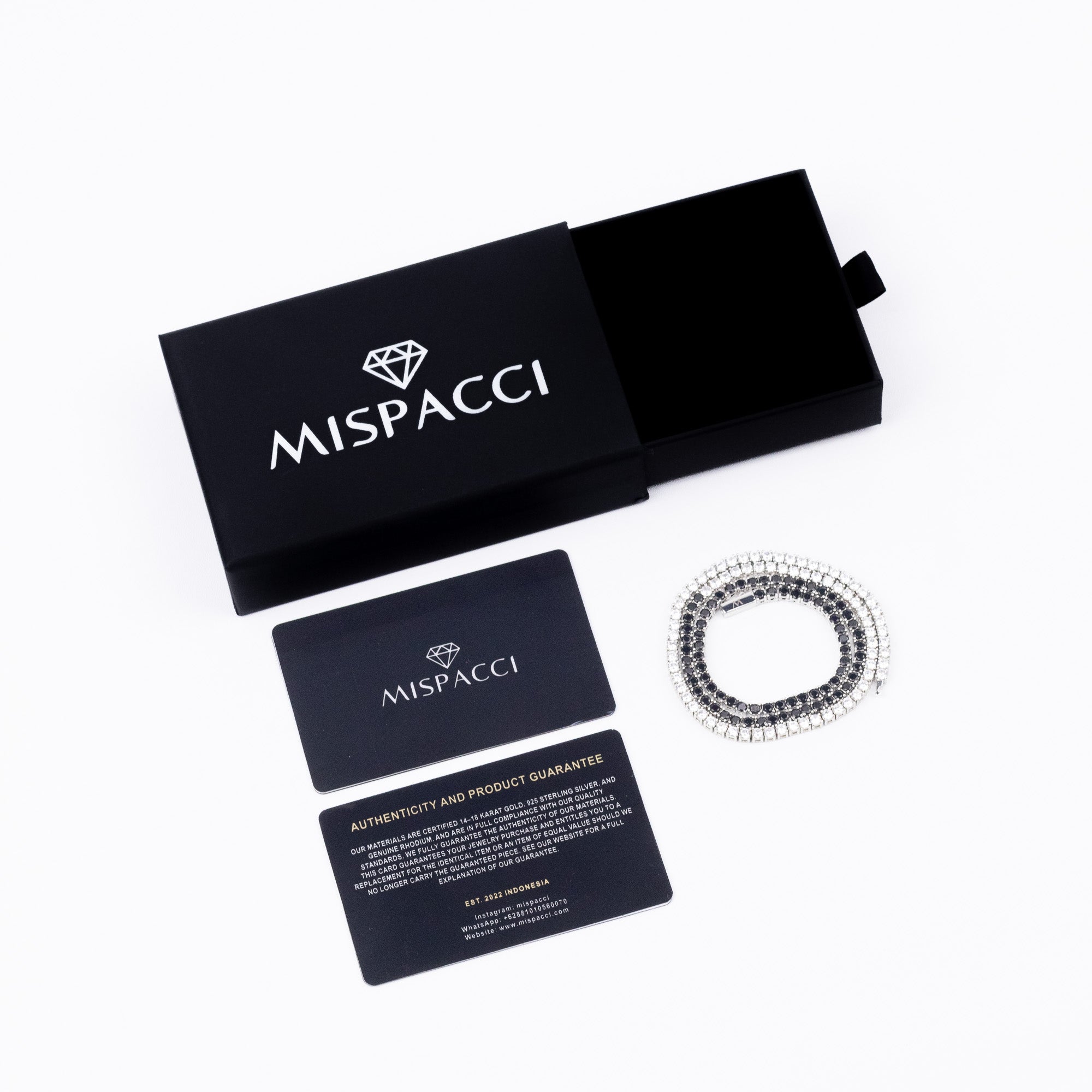 Black and White Tennis Chain