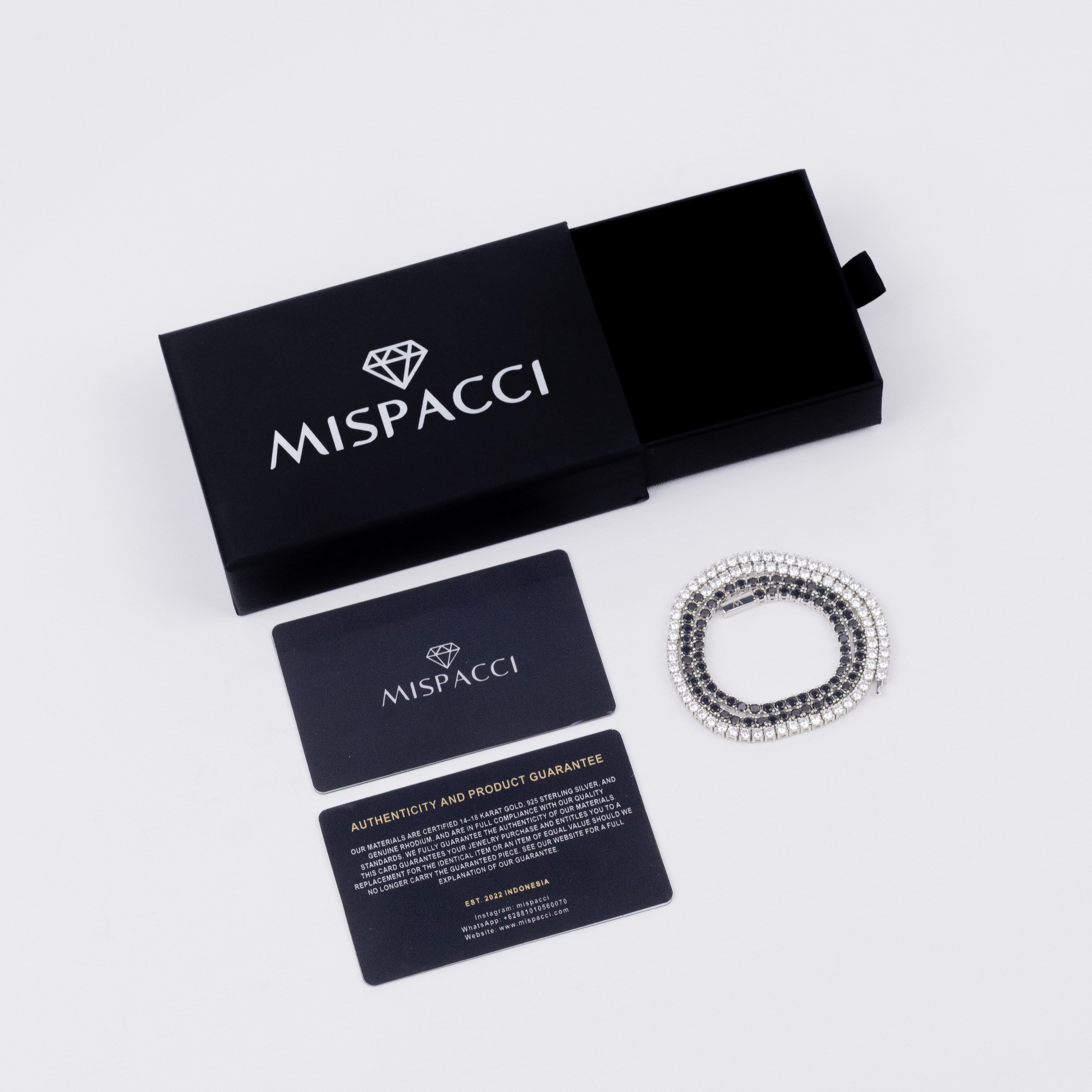 Black and White Tennis Chain