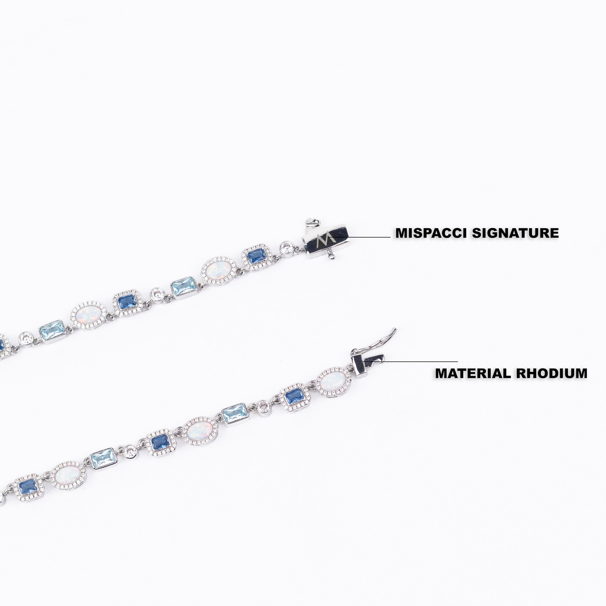 Blue and Opal Gemstone Chain