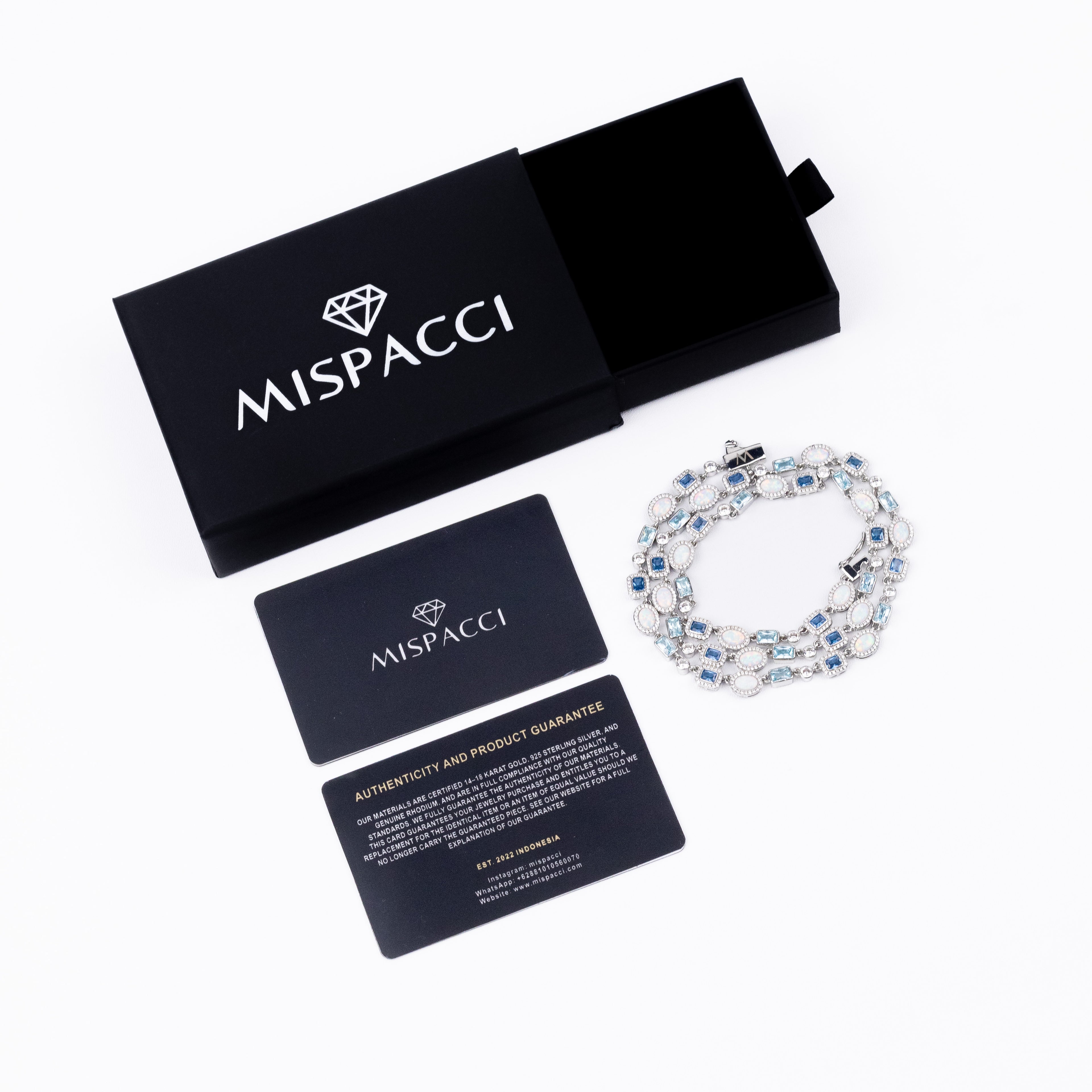 Blue and Opal Gemstone Chain