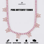 Butterfly Tennis Pink Chain
