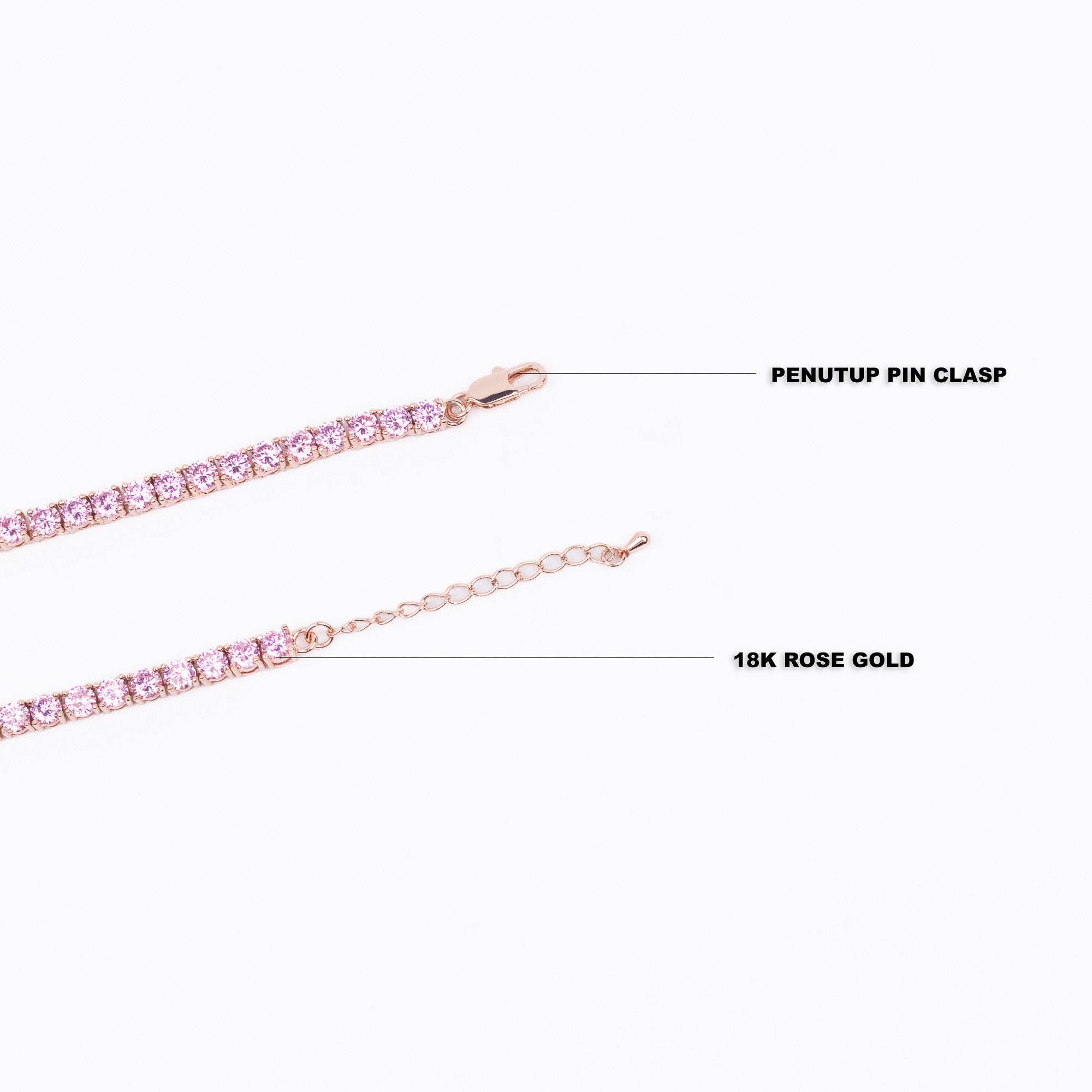 Butterfly Tennis Pink Chain