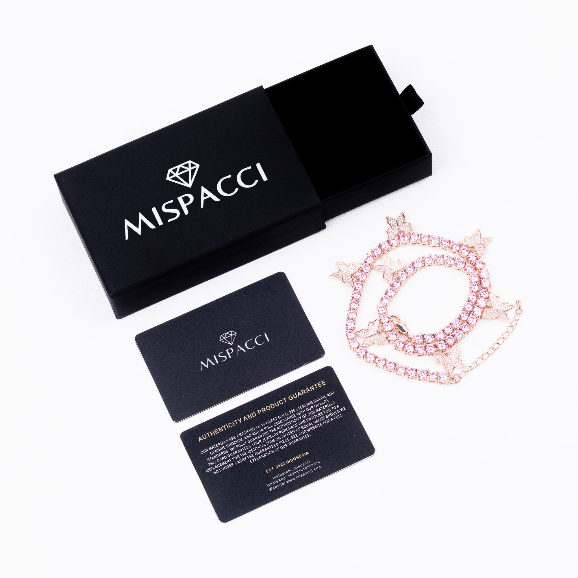 Butterfly Tennis Pink Chain