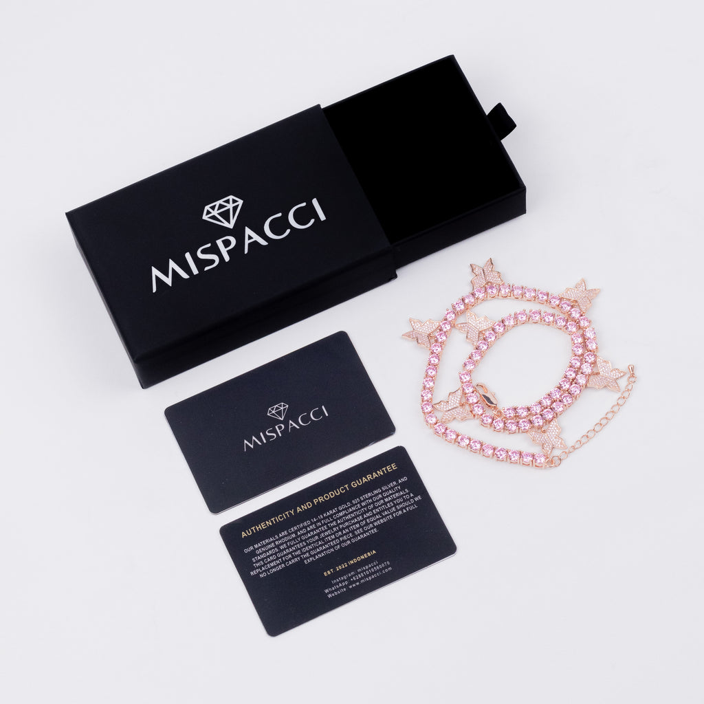 Butterfly Tennis Pink Chain