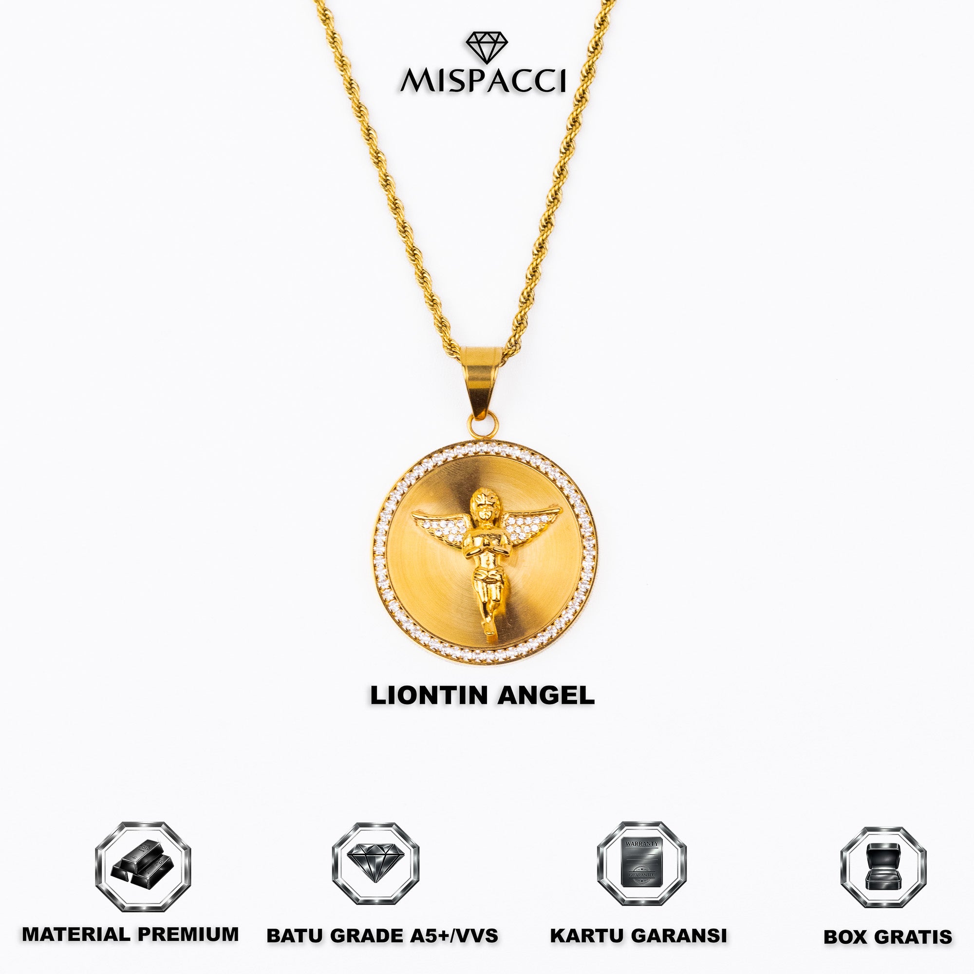 Angel Pendant - Gold