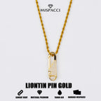 Iced Pin Pendant - Gold