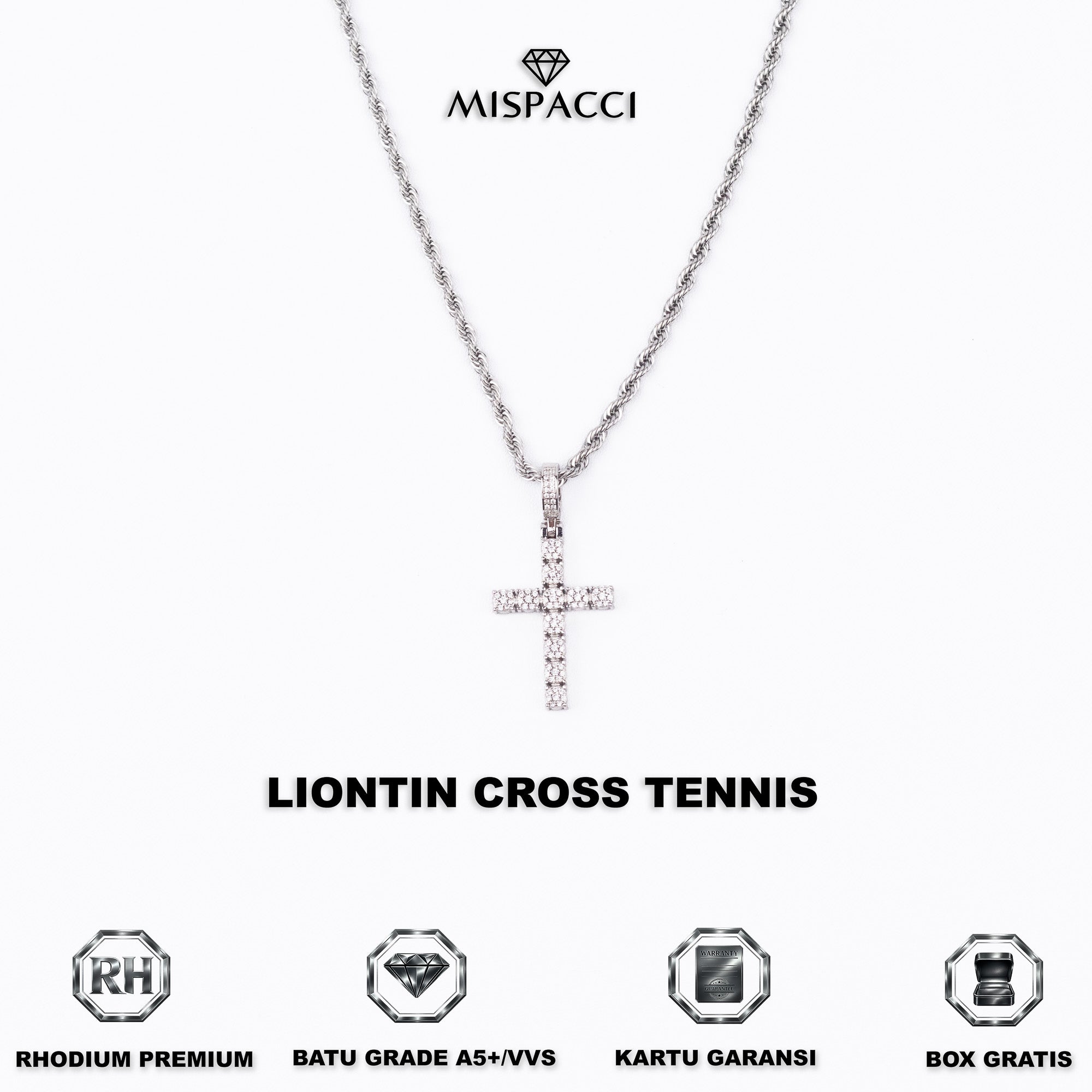 Tennis Cross Pendant