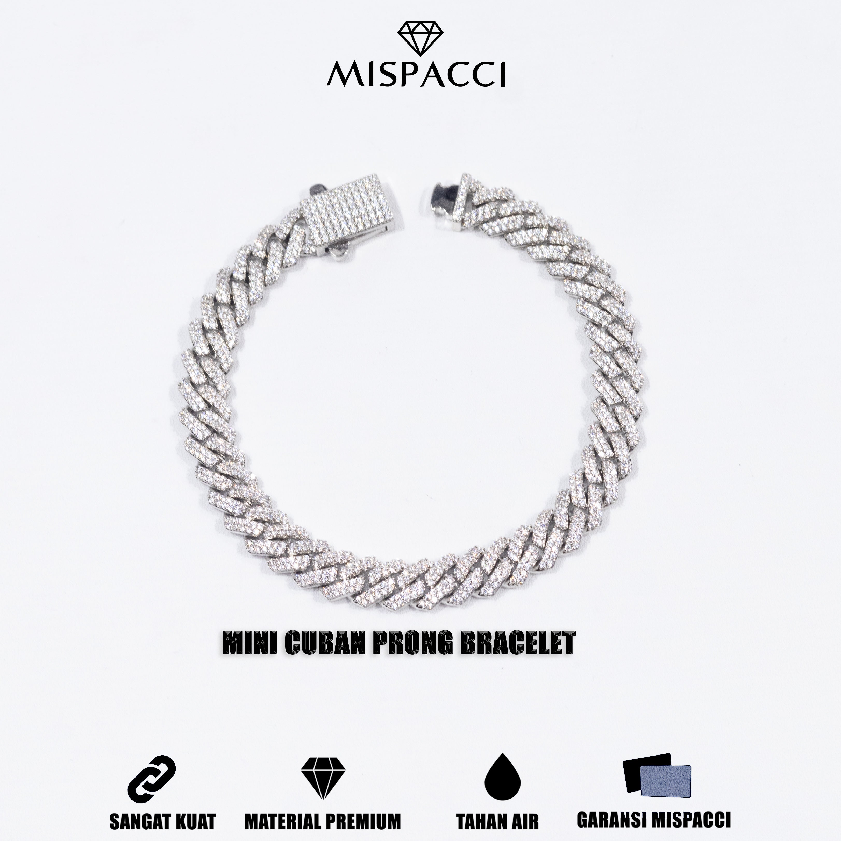 Mini Cuban Prong Bracelet